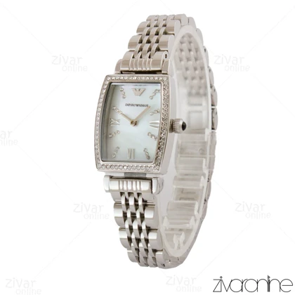 ساعت امپریو آرمانی زنانه سیلور مستطیلی صفحه سفید 105178