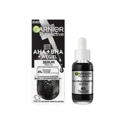 سرم ضد جوش و لایه‌بردار زغالی گارنیر – Garnier AHA BHA Charcoal Serum