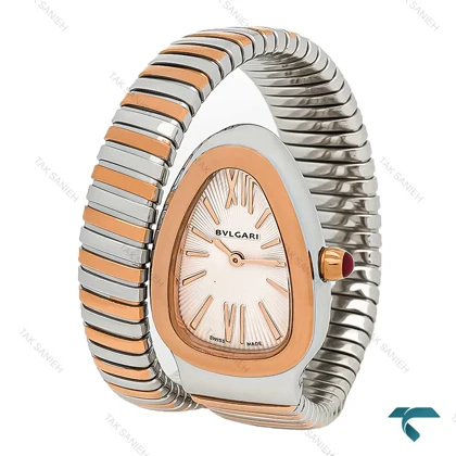 ساعت بولگاری ماری زنانه دورنگ رزگلد نقره ای Bvlgari-7956-L