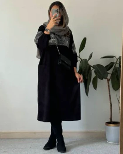 پیراهن مانتویی پاییزه بهنیا