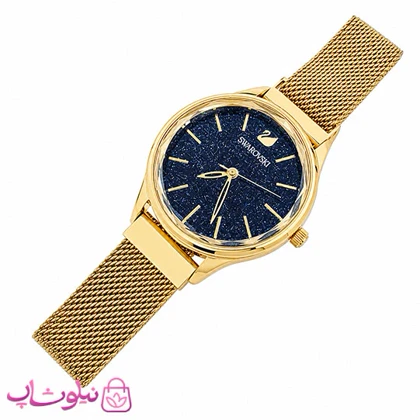 ساعت مچی سواروسکی زنانه موتور ژاپن مدل طلایی مشکی کیفیت مستر کد 1800