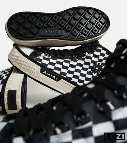 کفش اسنیکرزساق‌دار Amiri Checkered