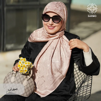 روسری ژاکارد رونا گل رز