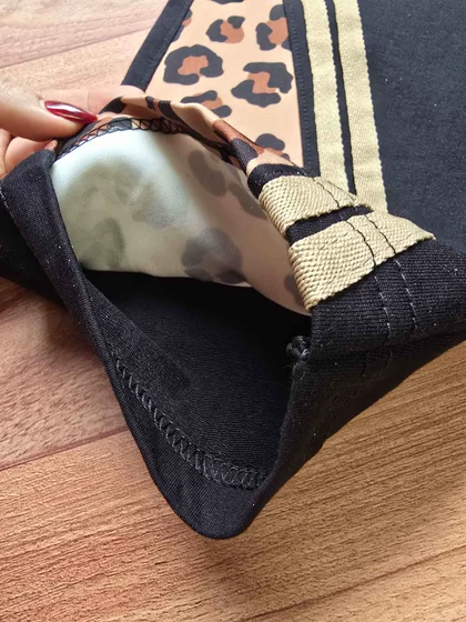 ست بلوز شلوار پلنگی دخترانه