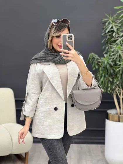 مانتو آستین سگک دو دکمه