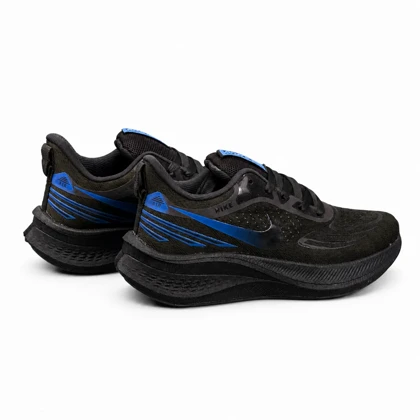 کفش کتانی مردانه مدل نایکی ورزشی با زیره بست مشکی آبی NIKE New