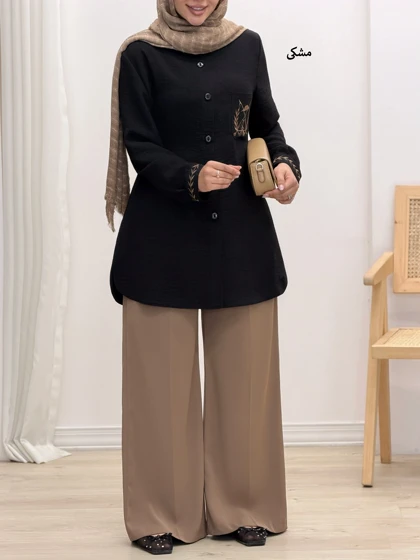 6591-تونیک مانتویی گلاره