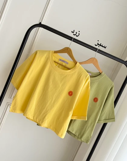 تیشرت کراپ یکرو پنبه لیا کدTS-2147