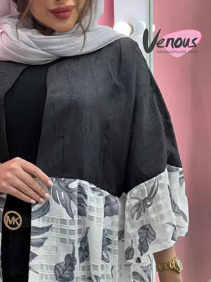 مانتو عبایی پفکی طرحدار
