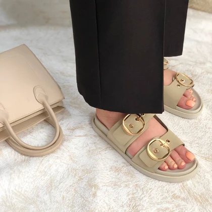 اسلیپر زنانه زارا (ZARA) مدل ترمه رنگ کرم