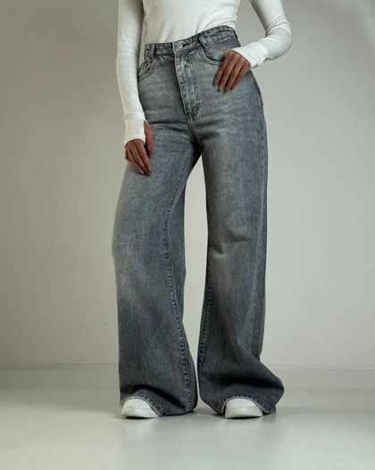 شلوار  بگ طوسی کد 1000199