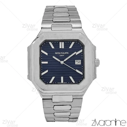 ساعت پتک فیلیپ کوبیتوس مردانه نقره ای صفحه سرمه ای 106933