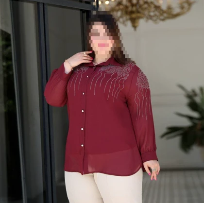 شومیز سایز بزرگ مدل عروس دریا