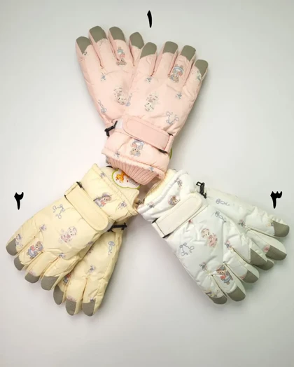 دستکش بچه‌گانه شمعی ضدآب توکرکی طرح خرس