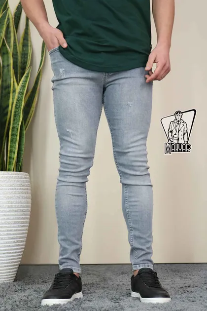 شلوار جین طوسی روشن ZARA