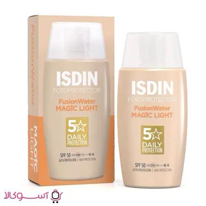 ضد آفتاب ایزدین فیوژن واتر مدل magic light حجم 50 میل