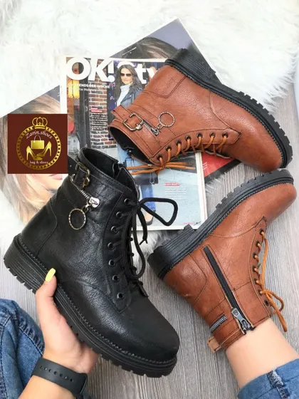 نیم بوت پوتین بندی زنانه مدل حلقه