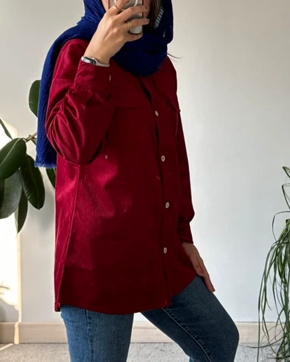 مانتو مخمل کبریتی