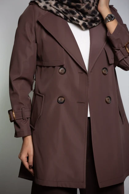 بارانی سانتانا دکمه دوبل میدی