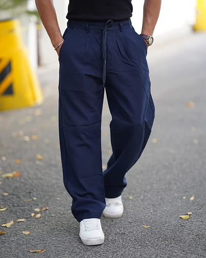 شلوار لینن مردانه برش بگ با کیفیت بالا رنگبندی ZARA