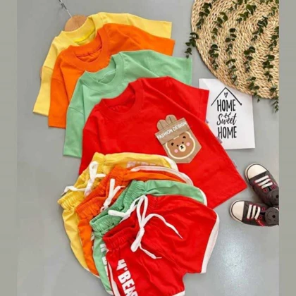 تیشرت شلوارک پسرانه خرسی HELOO HI
