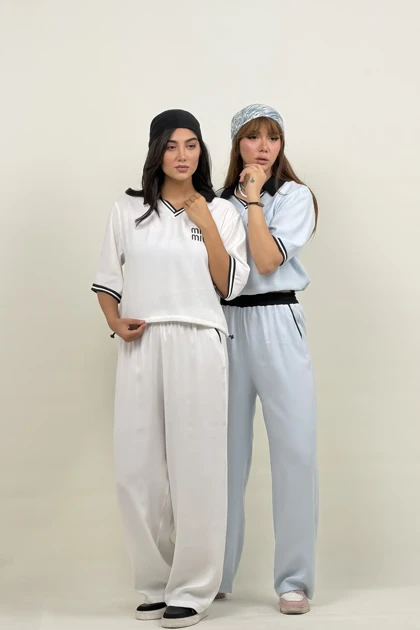 ست زنانه شومیز و شلوار اسپرت miu miu