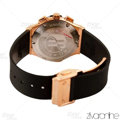 ساعت هابلوت زنانه کلاسیک فیوژن رزگلد مشکی صفحه مهندسی 103050