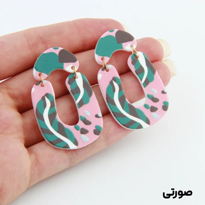 گوشواره زنانه مدل هندسی طرح برگ