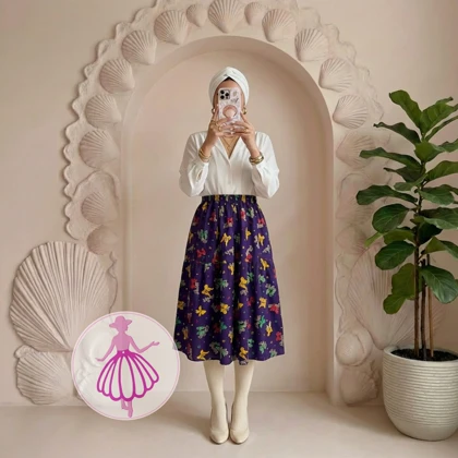 دامن نخی کوتاه پاپیونی در رنگبندی متنوع(کد1370)