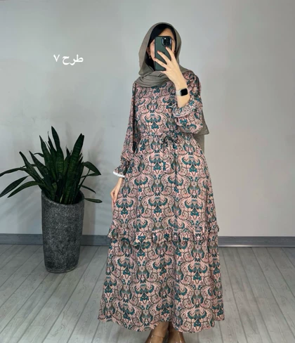 پیراهن مانتویی شکوفه