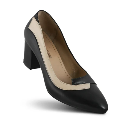 کفش پاشنه‌دار زنانه چرم یلسان مدل سلین کد 682-GN