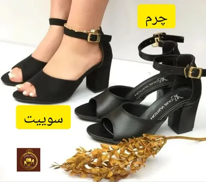 صندل پاشنه‌دار مجلسی زنانه کمربندی