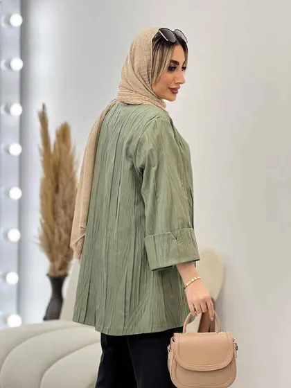 مانتو یقه چاک آستین پاکتی