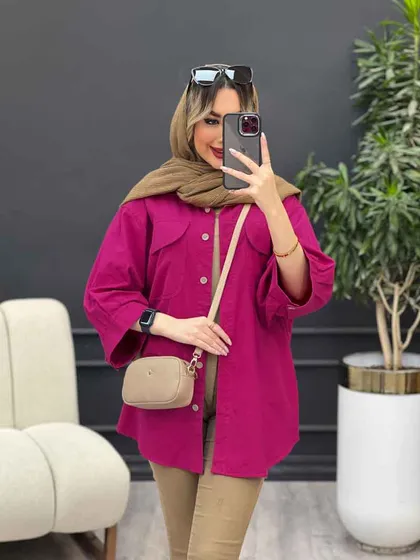 مانتو کتان شومیزی دلسا