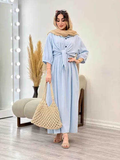 ست پیراهن دو تکه آستین پیله