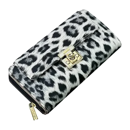 کیف پول زنانه و دخترانه پلنگی پیچی مدل MSN22-18