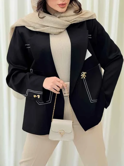 مانتو مازراتی دو جیب دوخت دار