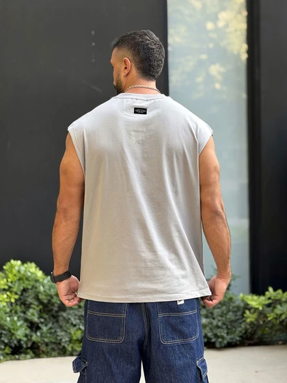 رکابی ورزشی وست پانچی طوسی