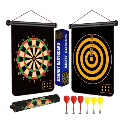 دارت مگنتی حرفه ای MAGNETIC DARTBOARD دو طرفه با 6 تیر مغناطیسی