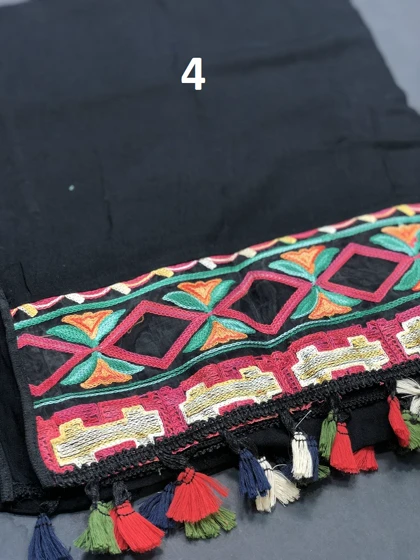 شال سوزندوزی مشکی