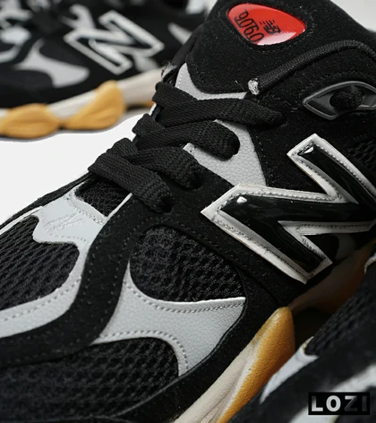 کفش کتانی مردانه و زنانه مشکی زرد NEW BALANCE 9060