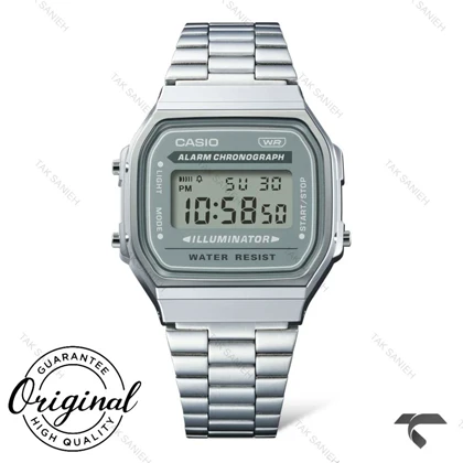ساعت کاسیو A168WA-3AY اصل بند استیل Casio-11925-U