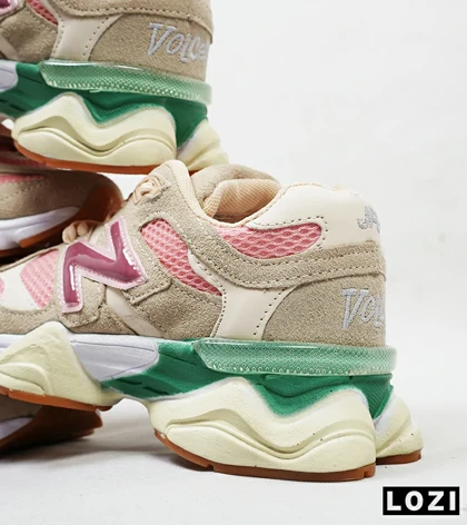 کفش کتانی زنانه صورتی سبز کرم NEW BALANCE 9060