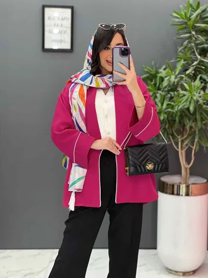 مانتو کتان لمه بغل چاک