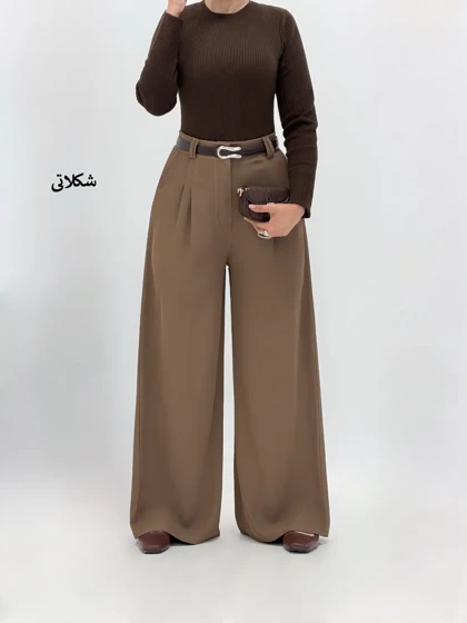 6842-شلوار فول بگ کرپ کاترین