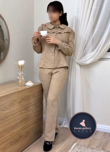 شومیز شلوار مخمل کبریتی
