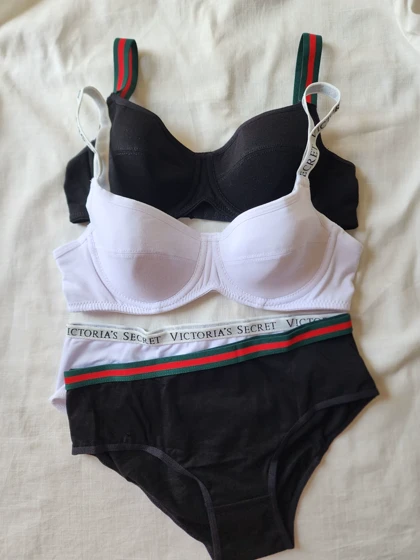 ست سوتین و شورت نخی ابرنازک اسپرت ویکتوریا سکرت Victoria's secret کد: 9025