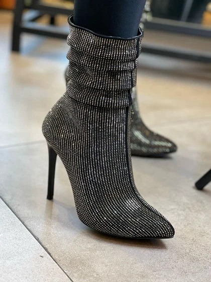 بوت پاشنه نگین چهار رج کد 2048