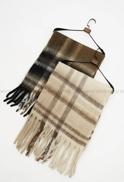 شال موهری بافت چهار خونه کد1004665