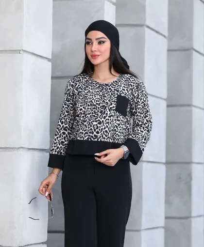 دو تیکه بلوز شلوار طرح سمیرا کد 73907